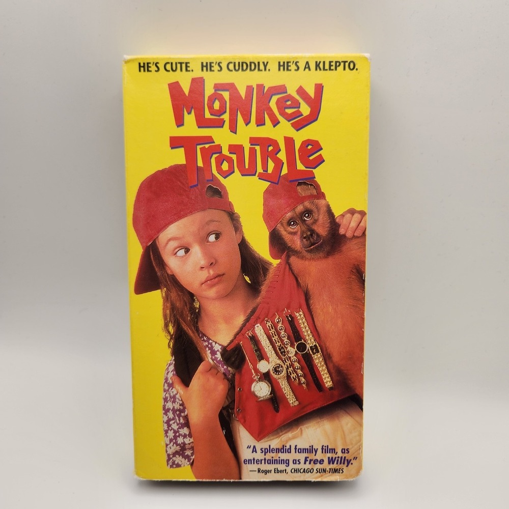 New Line Home Video Monkey Trouble 1994 VHS NTSC PG Full Screen